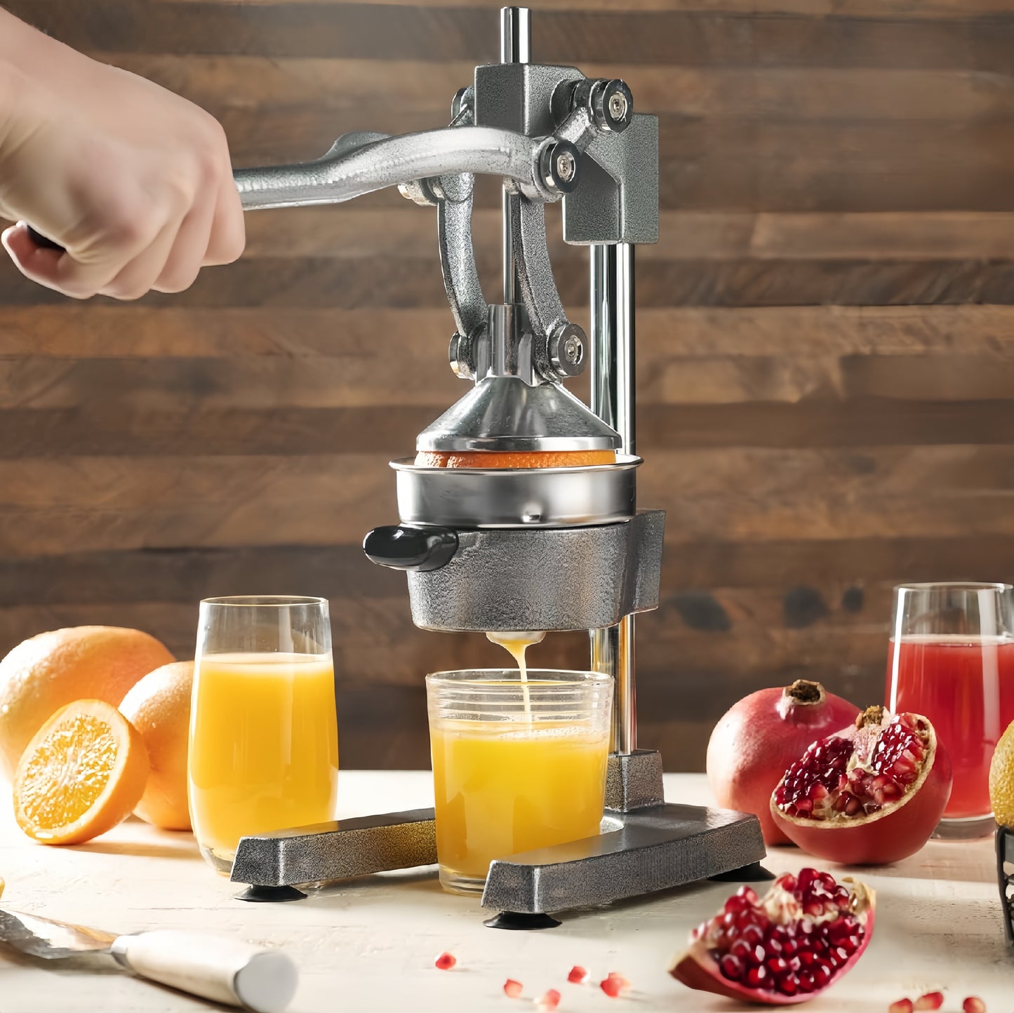 Extra-Large Manual Citrus Juicer + Steel Cup