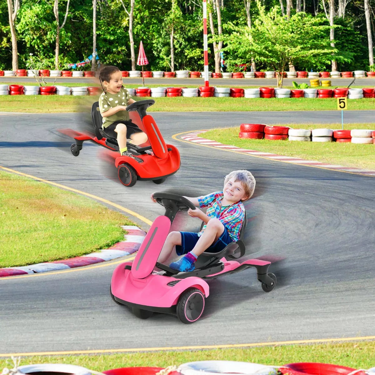 6V Kids Electric Drift Go Kart with 360° Spin