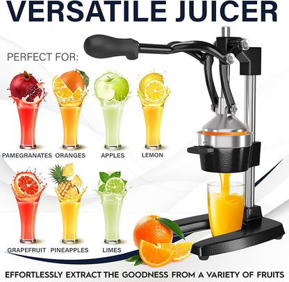 Extra-Large Manual Citrus Juicer + Steel Cup