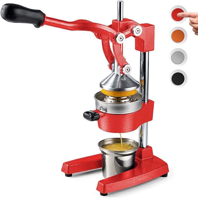 Extra-Large Manual Citrus Juicer + Steel Cup