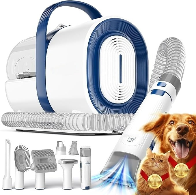 Pet Grooming Vacuum + Clipper, Grinder & 7 Tools