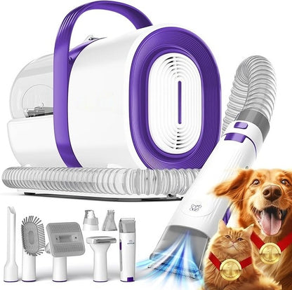 Pet Grooming Vacuum + Clipper, Grinder & 7 Tools